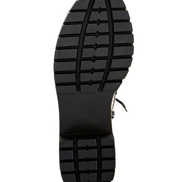 Chelsea & Violet War Snake Print Combat Block Heel - Picture 6 of 6